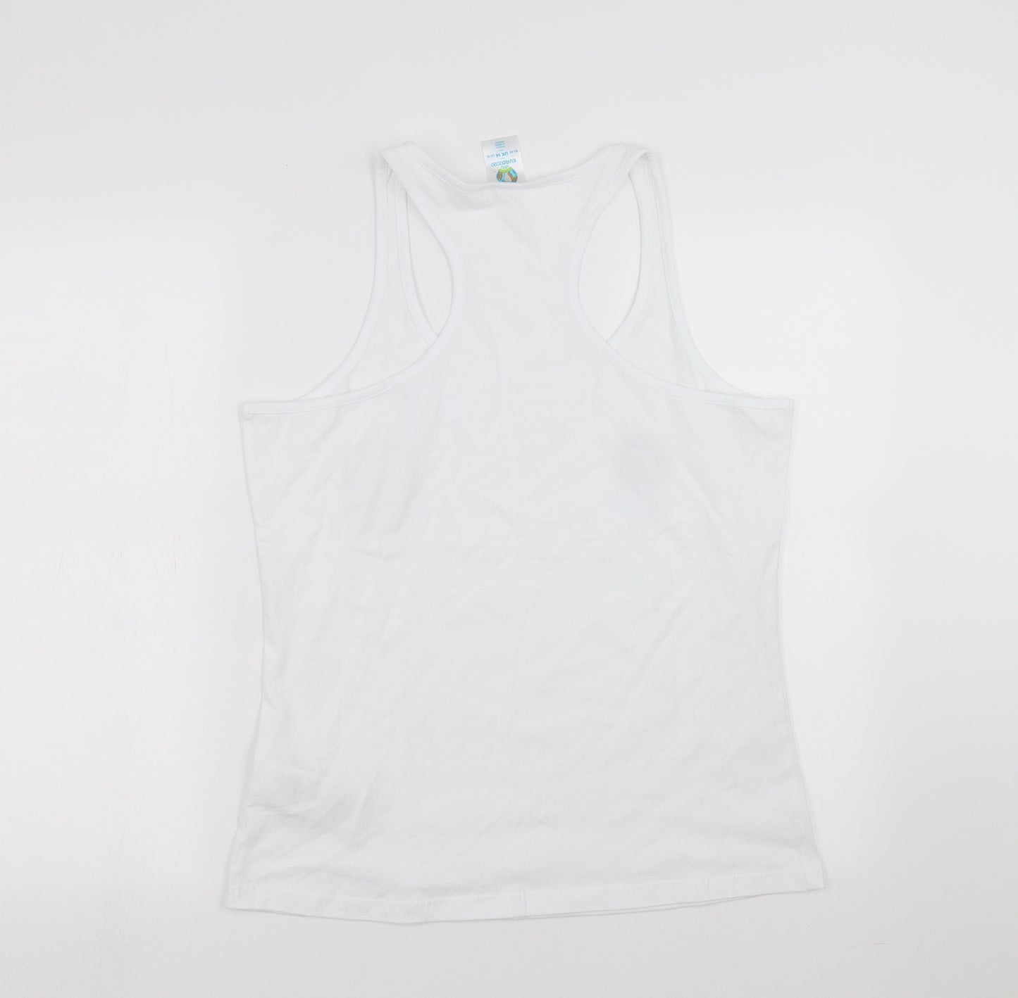 EURO2020 Womens White   Basic Tank Size 14