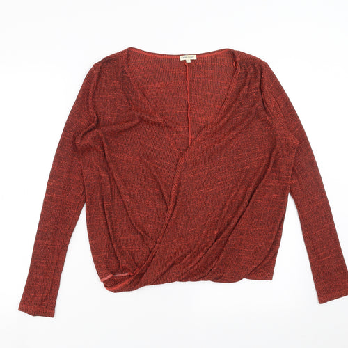 River Island Womens Orange  Knit Pullover Jumper Size 10