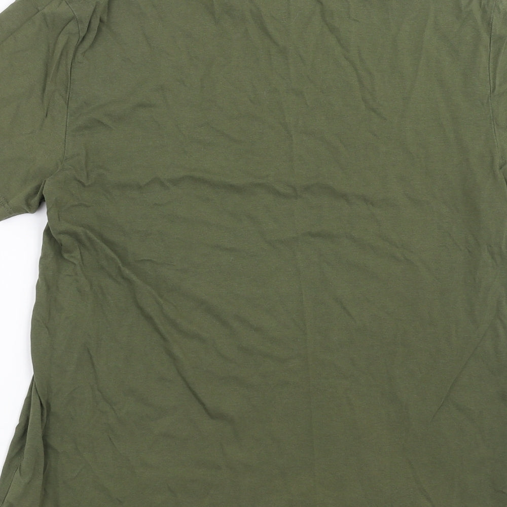 Topman Mens Green    T-Shirt Size M