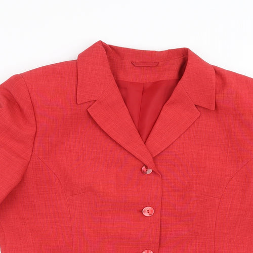 St Bernard Womens Red   Jacket Suit Jacket Size 16