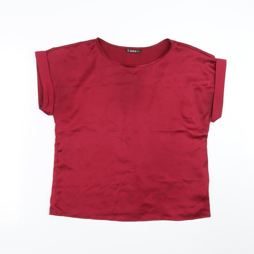 SheIn Womens Red   Basic Blouse Size M
