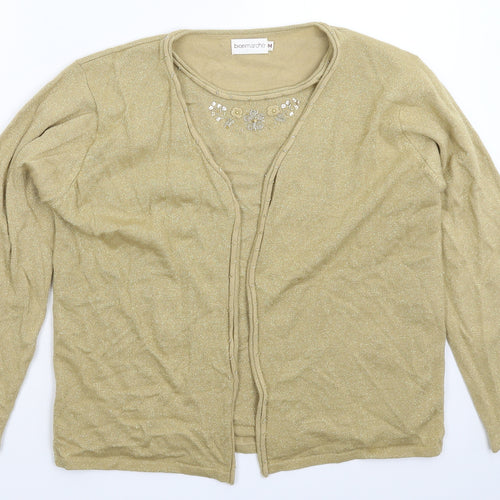 Bonmarché Womens Gold  Knit Pullover Jumper Size M