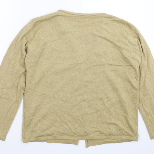 Bonmarché Womens Gold  Knit Pullover Jumper Size M