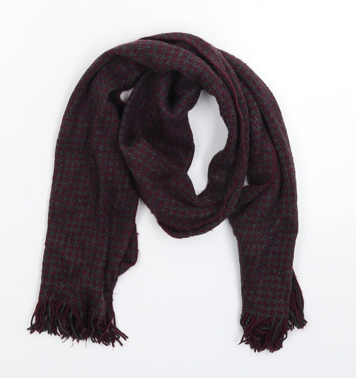 Preworn Mens Bronze Geometric Knit Scarf One Size