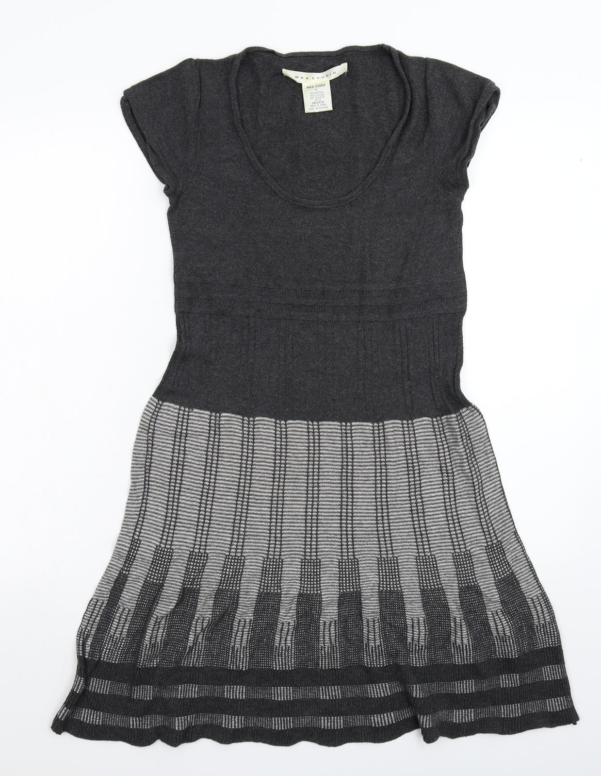 Max Studio Womens Grey  Knit Jumper Dress  Size L