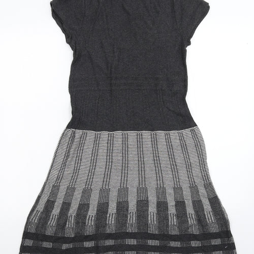 Max Studio Womens Grey  Knit Jumper Dress  Size L