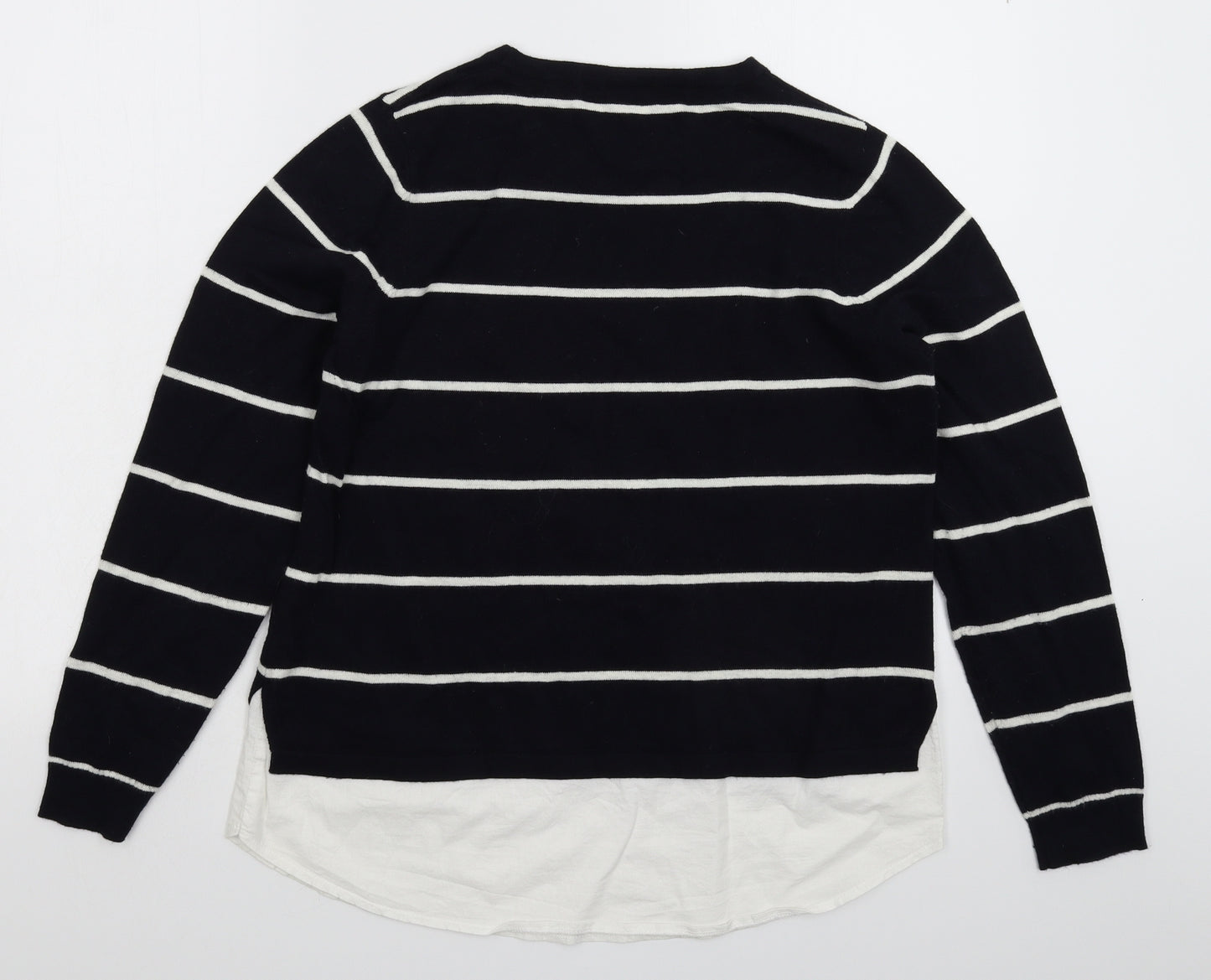 George Womens Blue Geometric Knit Pullover Jumper Size 12