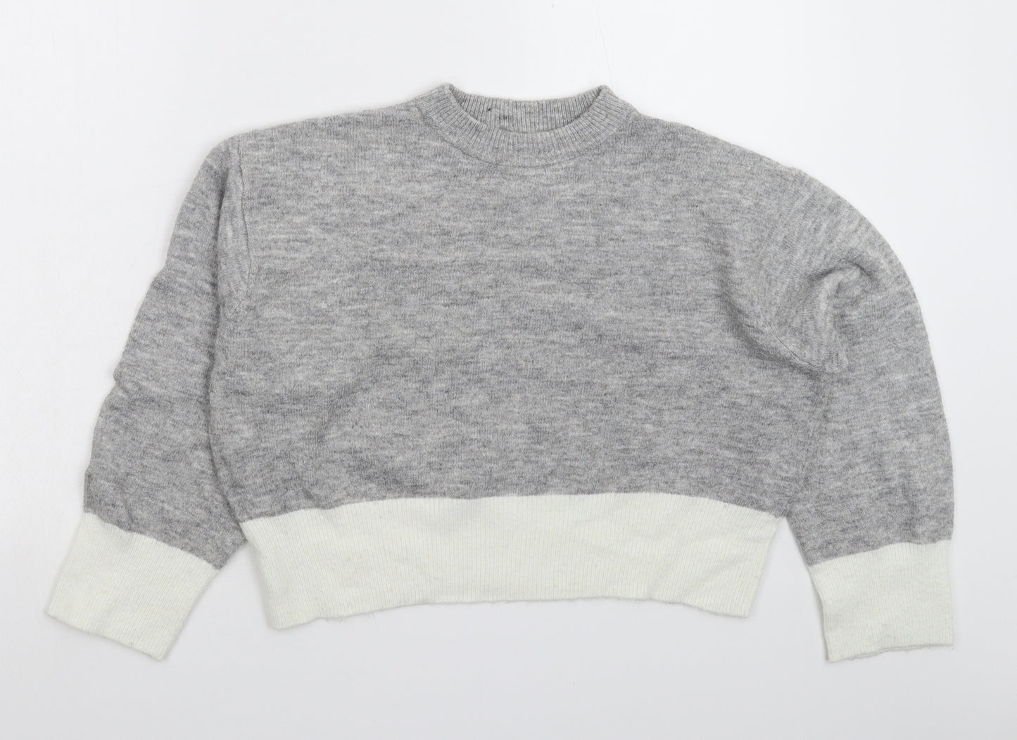 H&M Womens Grey  Knit Pullover Jumper Size XS