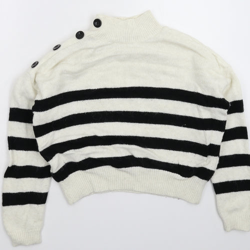 Primark Womens Multicoloured Striped Knit Pullover Jumper Size 6