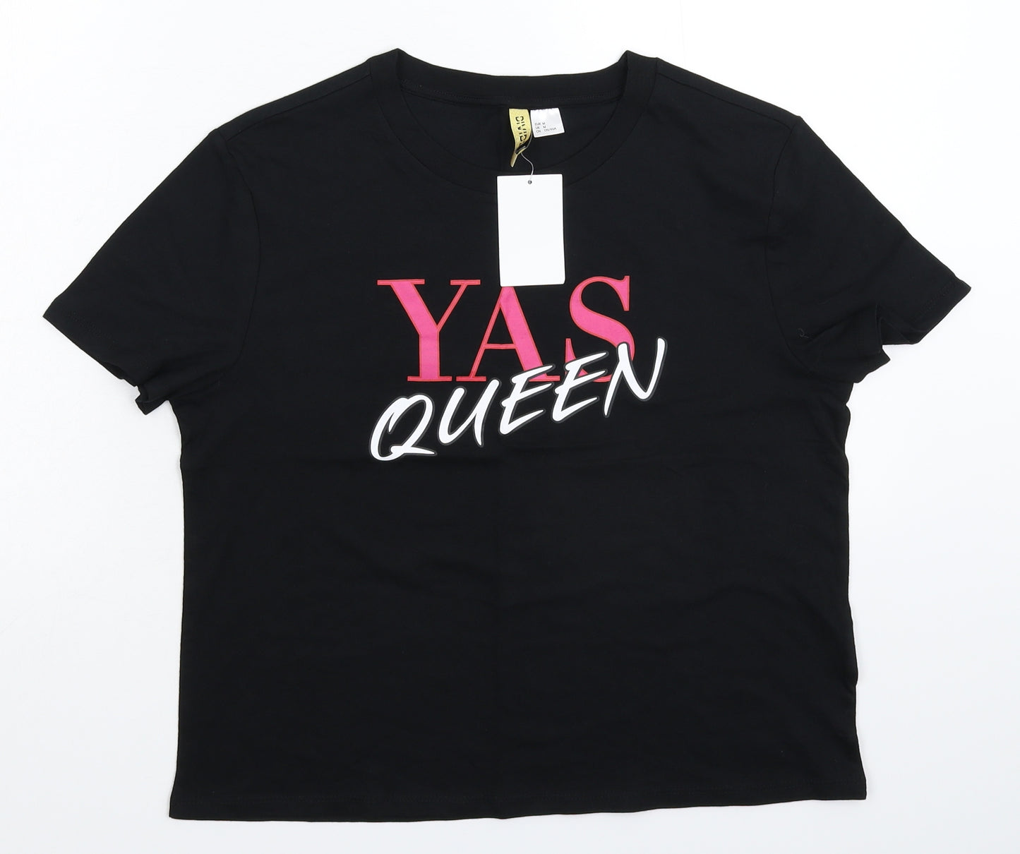 Divided Womens Black   Cropped T-Shirt Size M