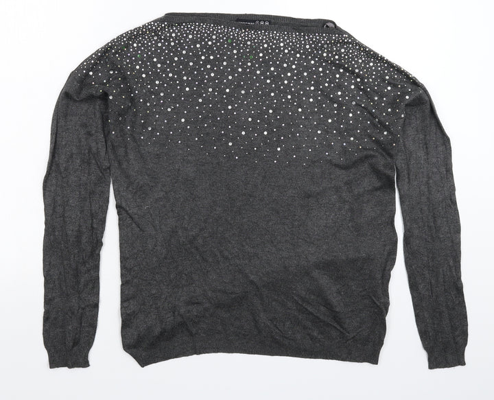 Atmosphere Womens Grey Knit Pullover Jumper Size 8