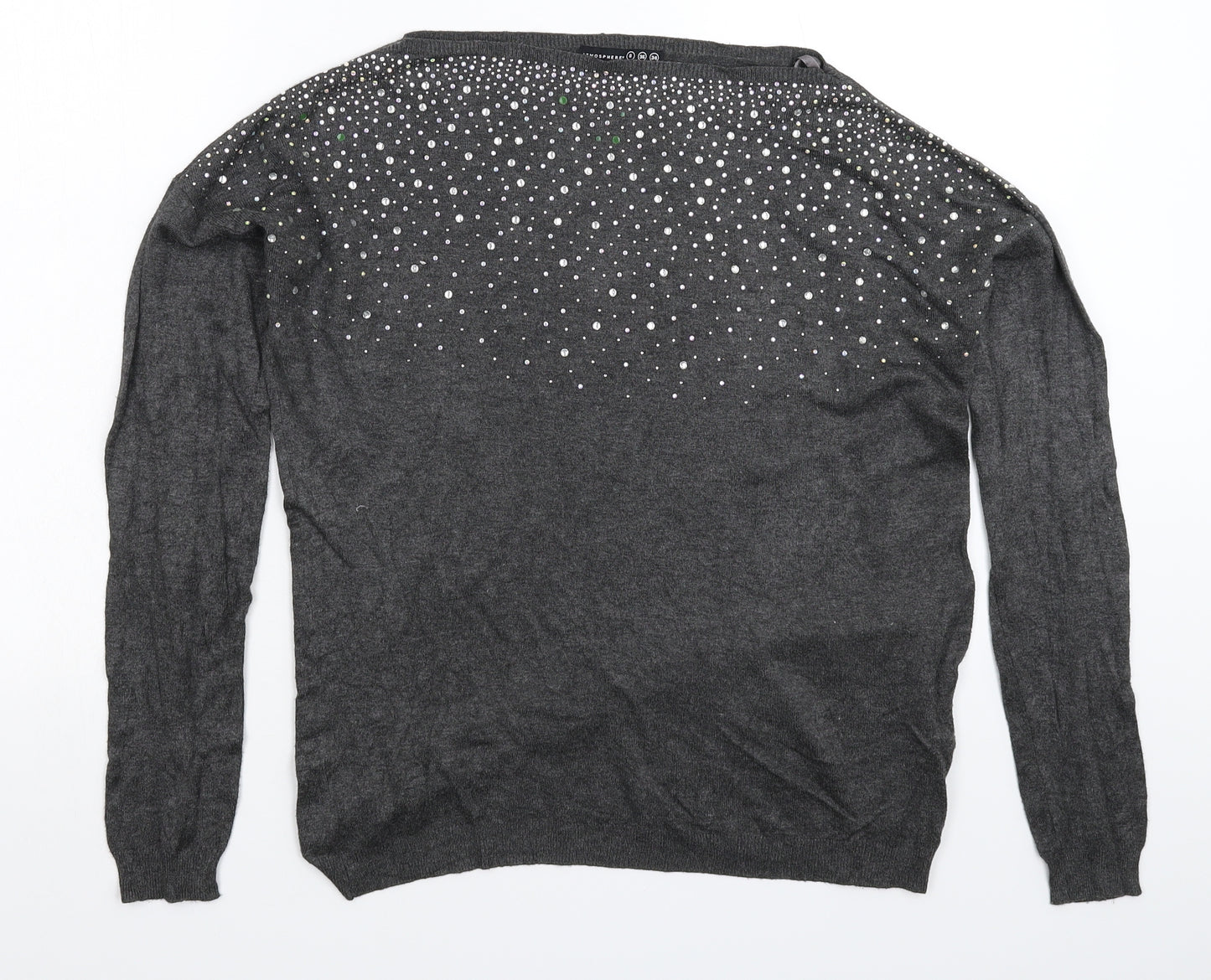 Atmosphere Womens Grey  Knit Pullover Jumper Size 8
