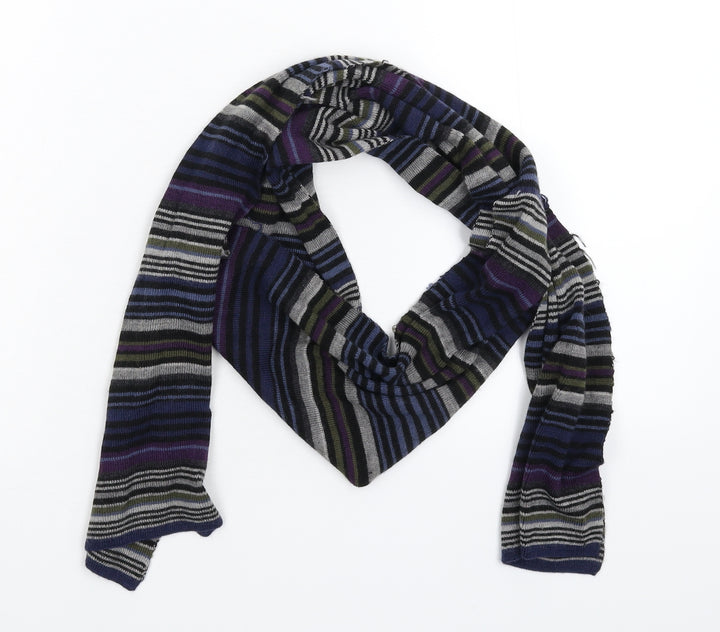Preworn Unisex Multicoloured Striped Knit  Scarf
