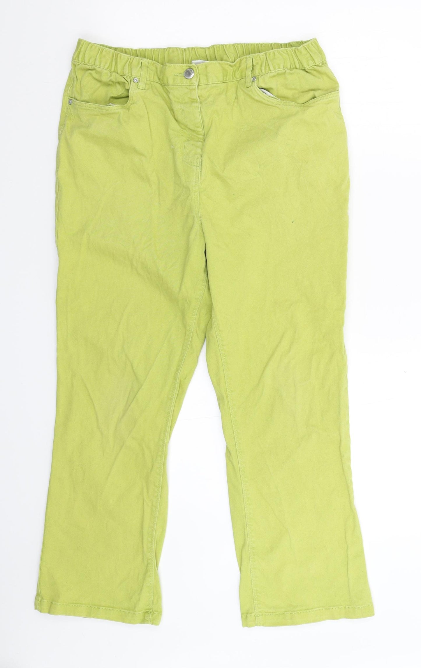 Cotton Traders Womens Green   Trousers  Size 14 L25 in