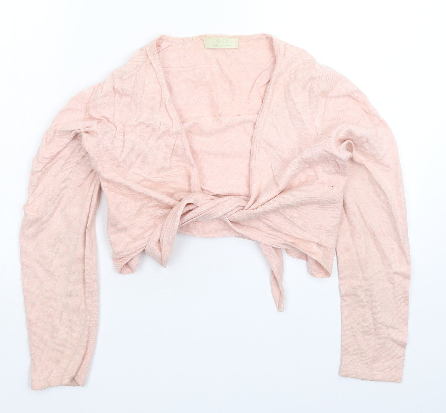 Marks and Spencer Womens Pink  Knit Cardigan Jumper Size 12