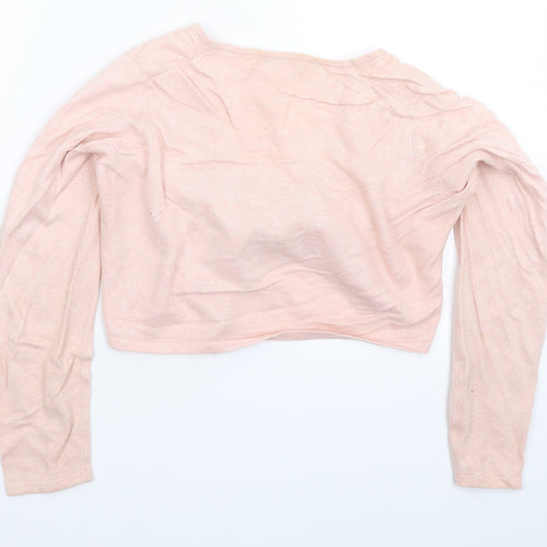 Marks and Spencer Womens Pink  Knit Cardigan Jumper Size 12