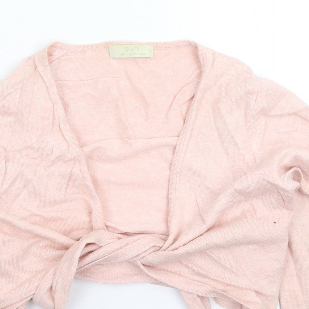 Marks and Spencer Womens Pink  Knit Cardigan Jumper Size 12