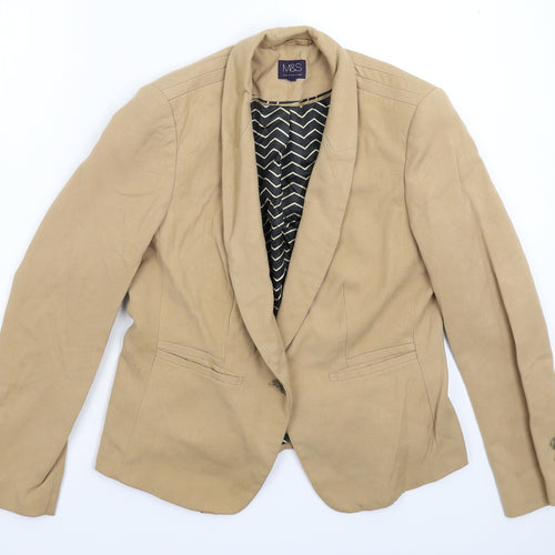 Marks and Spencer Womens Beige   Jacket Suit Jacket Size 12