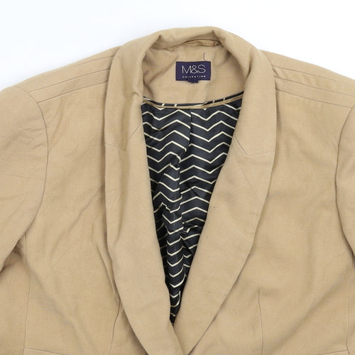 Marks and Spencer Womens Beige   Jacket Suit Jacket Size 12