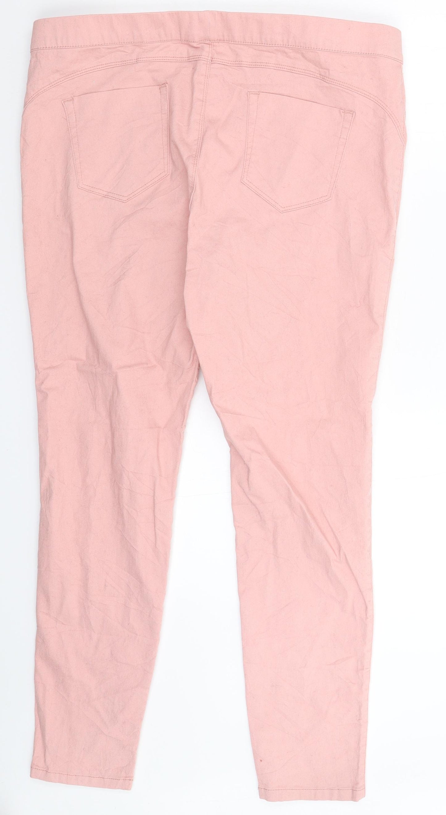 Denim & Co. Womens Pink  Denim Jegging Jeans Size 18 L28 in
