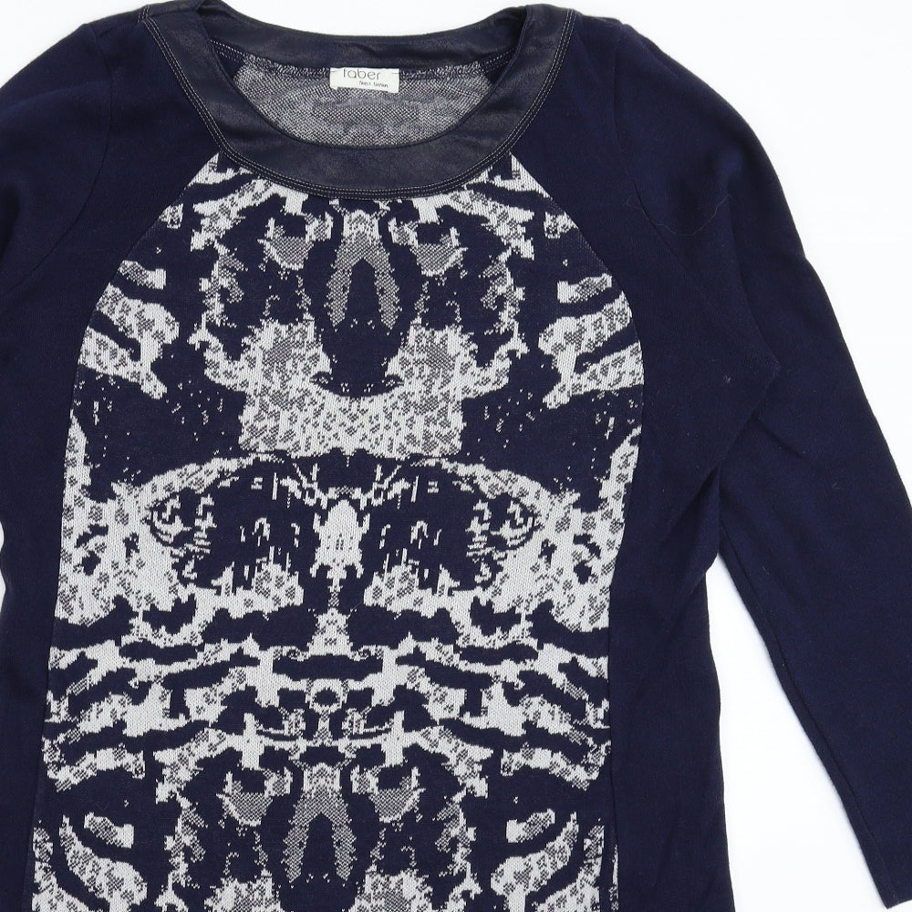 Faber Womens Blue  Knit Jumper Dress  Size 20