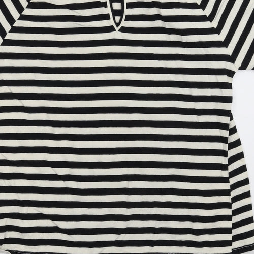 Monteau Womens Multicoloured Striped  Basic Polo Size M