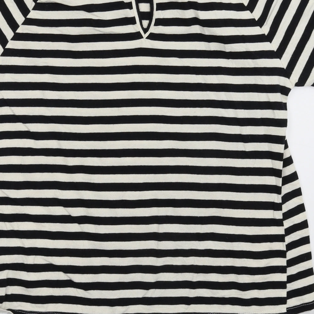 Monteau Womens Multicoloured Striped  Basic Polo Size M