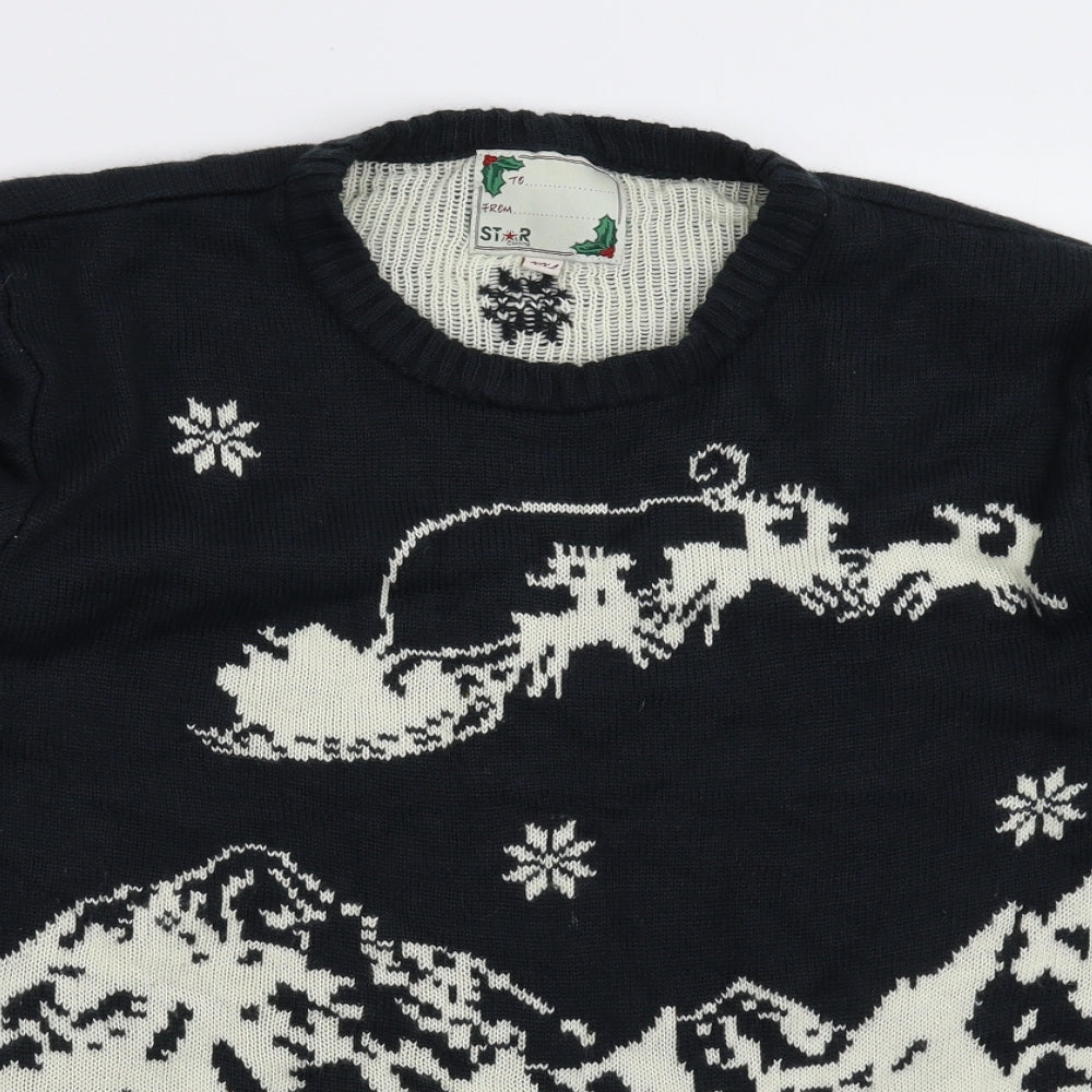 Star Clothing Mens Multicoloured  Knit Pullover Jumper Size 2XL  - Christmas