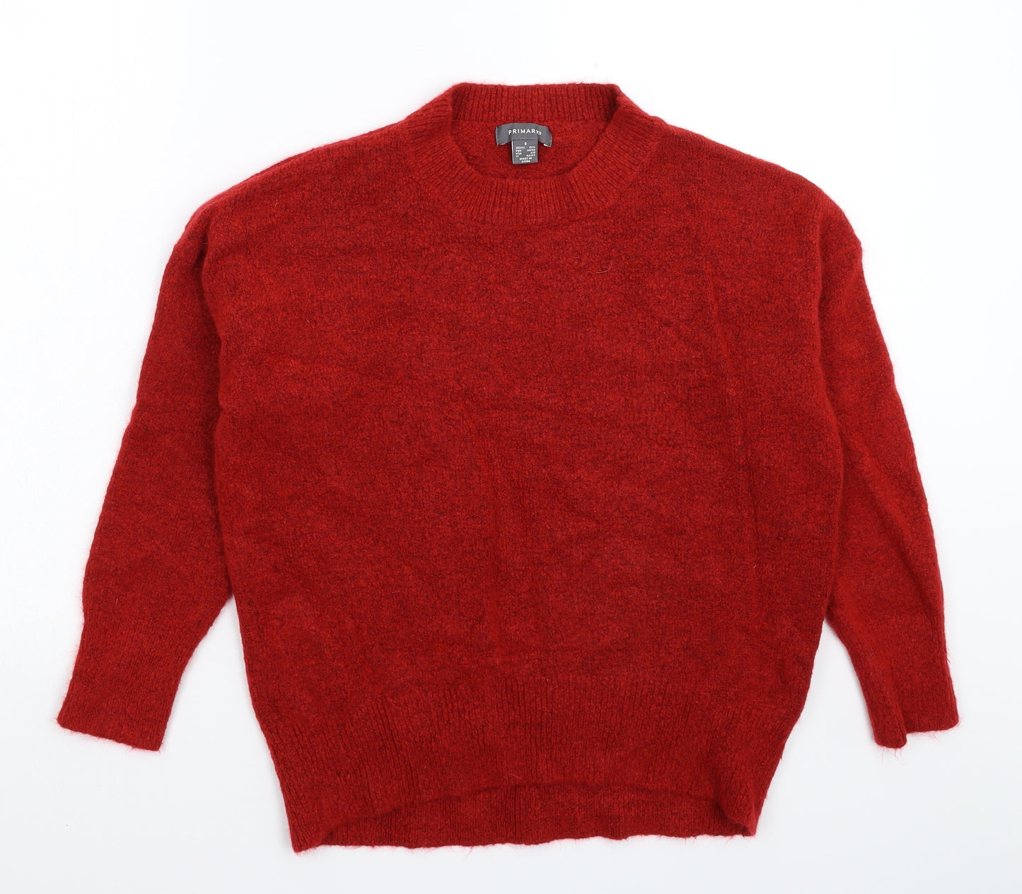 Primark Womens Red  Knit Pullover Jumper Size 12