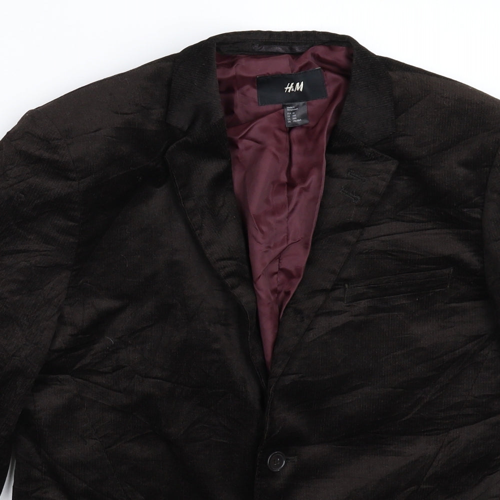 H&M Mens Black   Jacket Blazer Size 38