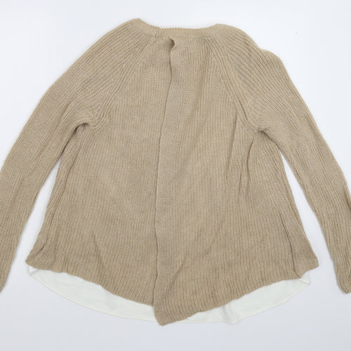 Marks and Spencer Womens Beige  Knit Pullover Jumper Size 12