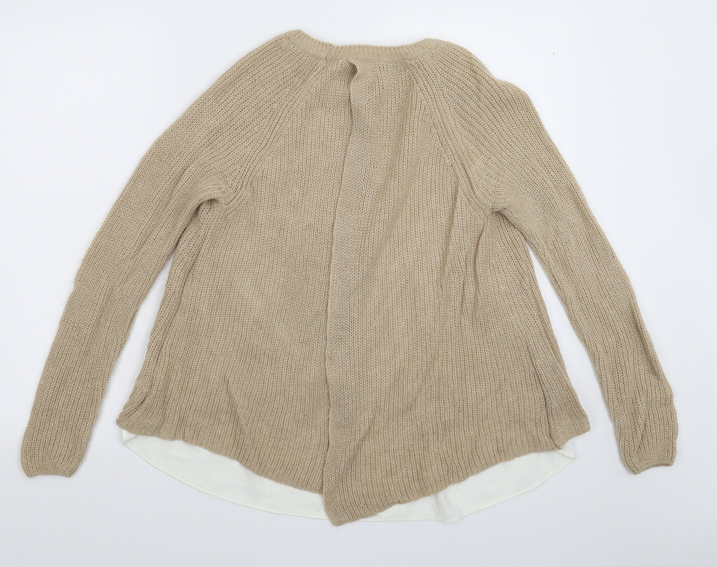 Marks and Spencer Womens Beige  Knit Pullover Jumper Size 12