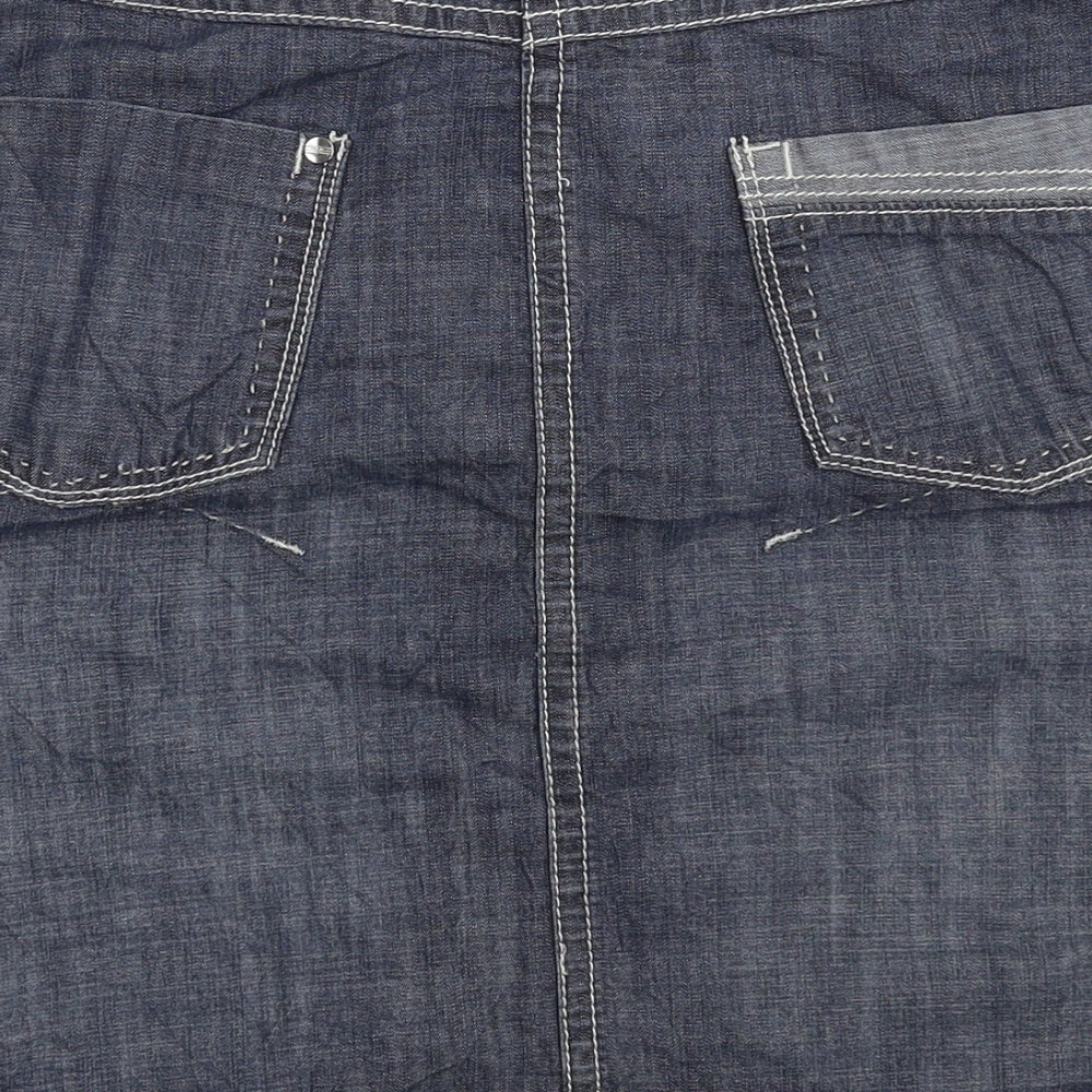 Marks and Spencer Womens Blue  Denim A-Line Skirt Size 12