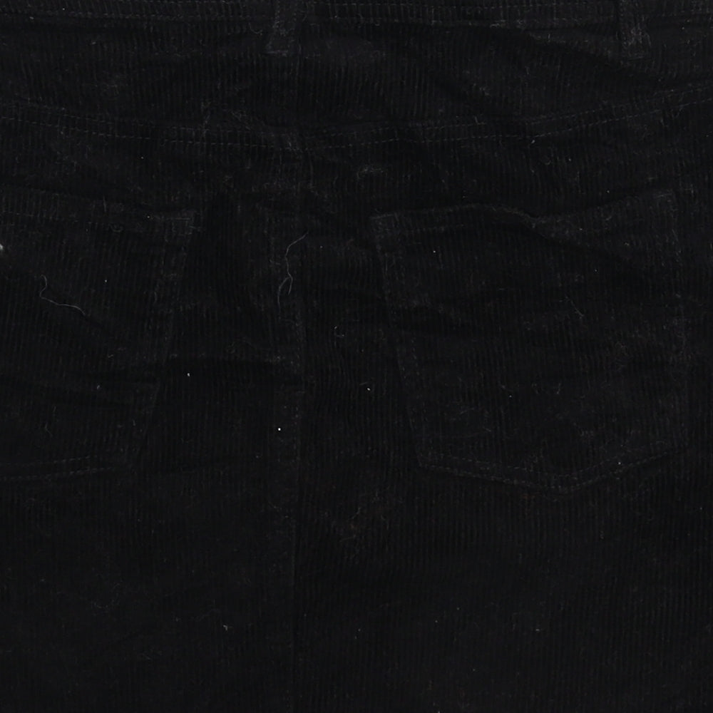 Divided Womens Black  Corduroy A-Line Skirt Size 8