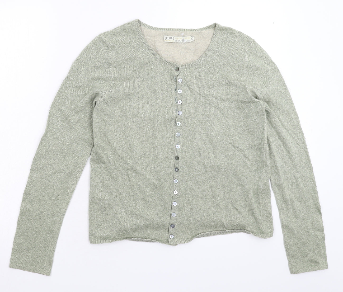 Seasalt Womens Green  Knit Cardigan Jumper Size 10