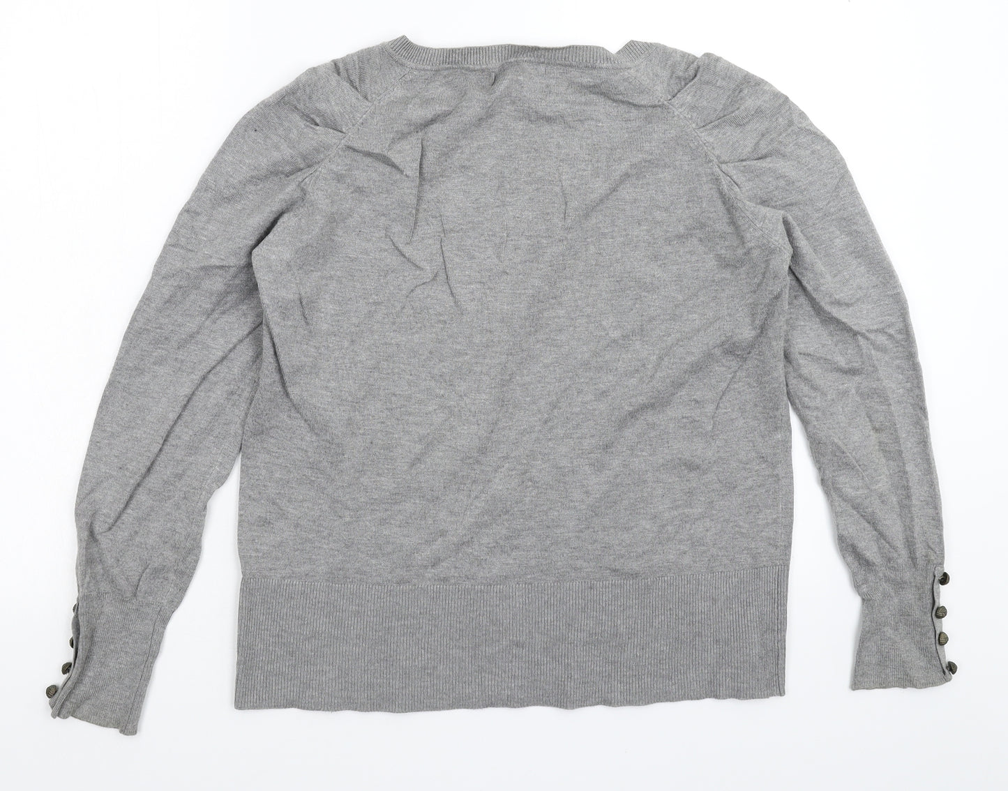 David Emanuel Womens Grey  Knit Pullover Jumper Size 18