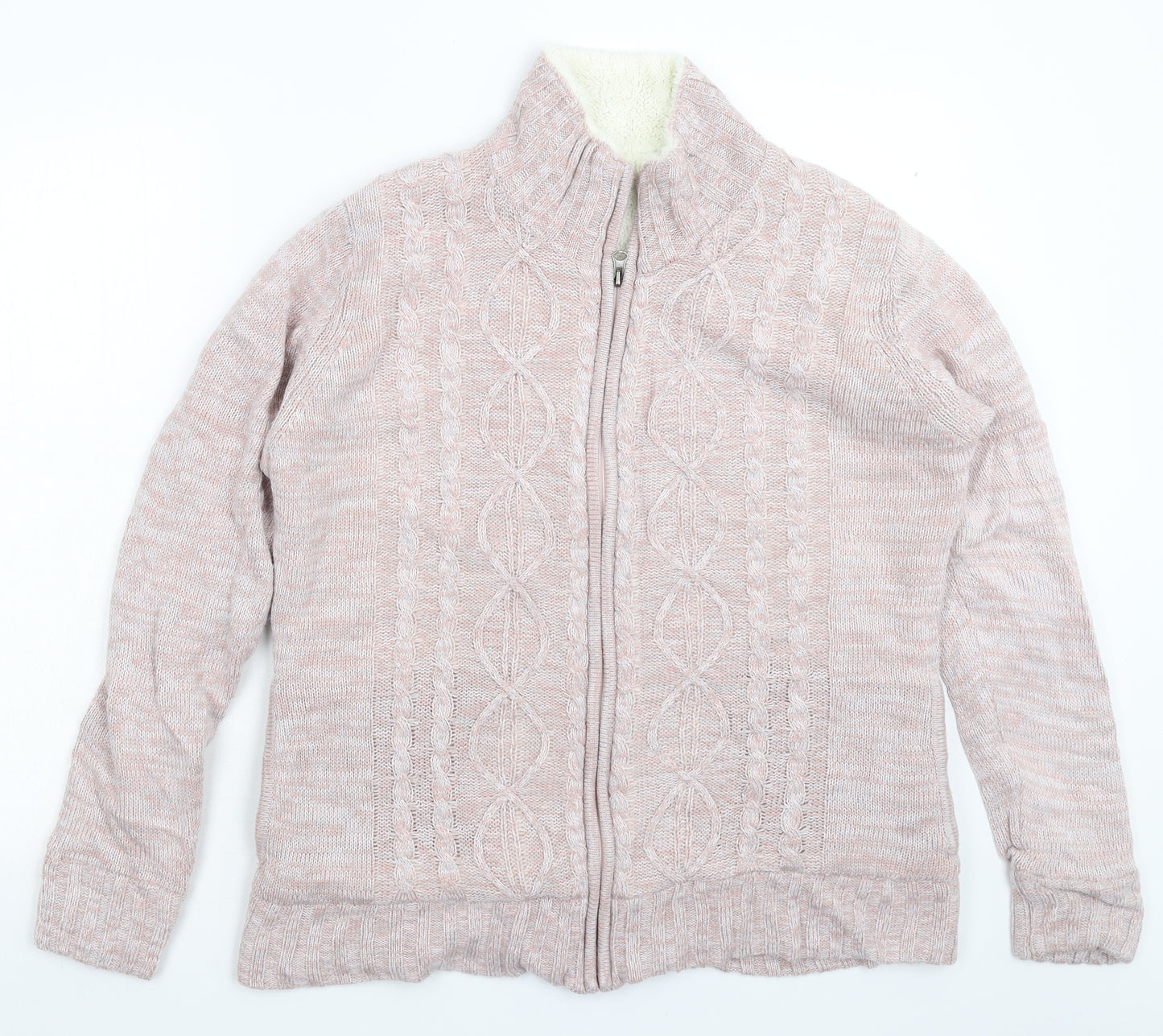 Preworn Womens Pink  Knit Cardigan Jumper Size 18