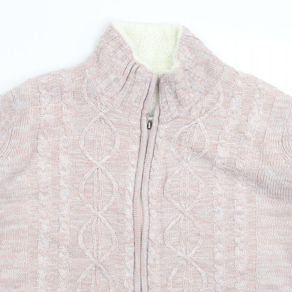 Preworn Womens Pink  Knit Cardigan Jumper Size 18
