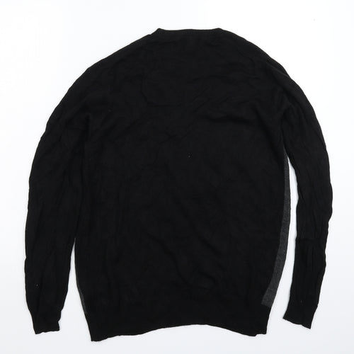 Red Herring Mens Black  Knit Pullover Jumper Size M