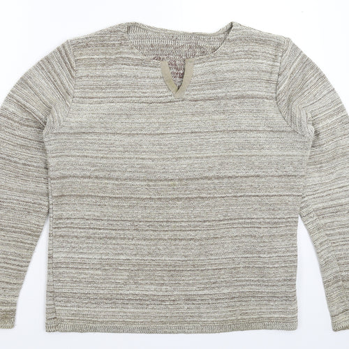 Preworn Mens Grey  Knit Pullover Jumper Size M