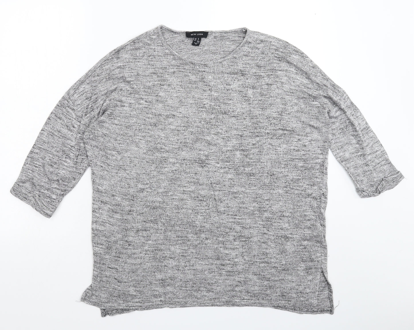New Look Womens Grey  Knit Pullover Jumper Size M