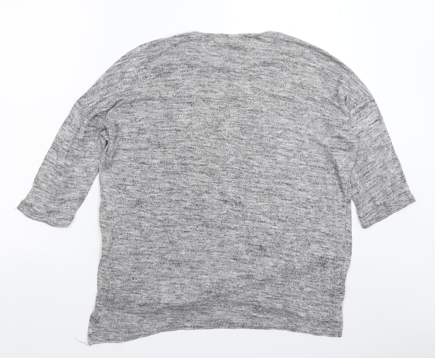 New Look Womens Grey  Knit Pullover Jumper Size M