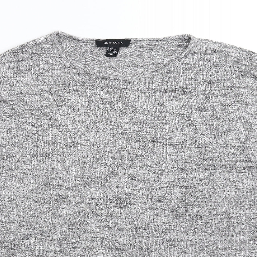 New Look Womens Grey  Knit Pullover Jumper Size M