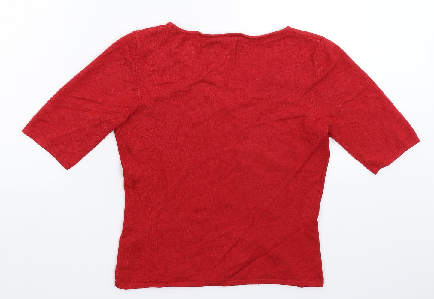Principles Womens Red  Knit Pullover Jumper Size 12