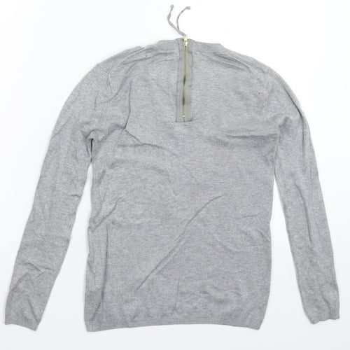 Zara Womens Grey  Knit Pullover Jumper Size S