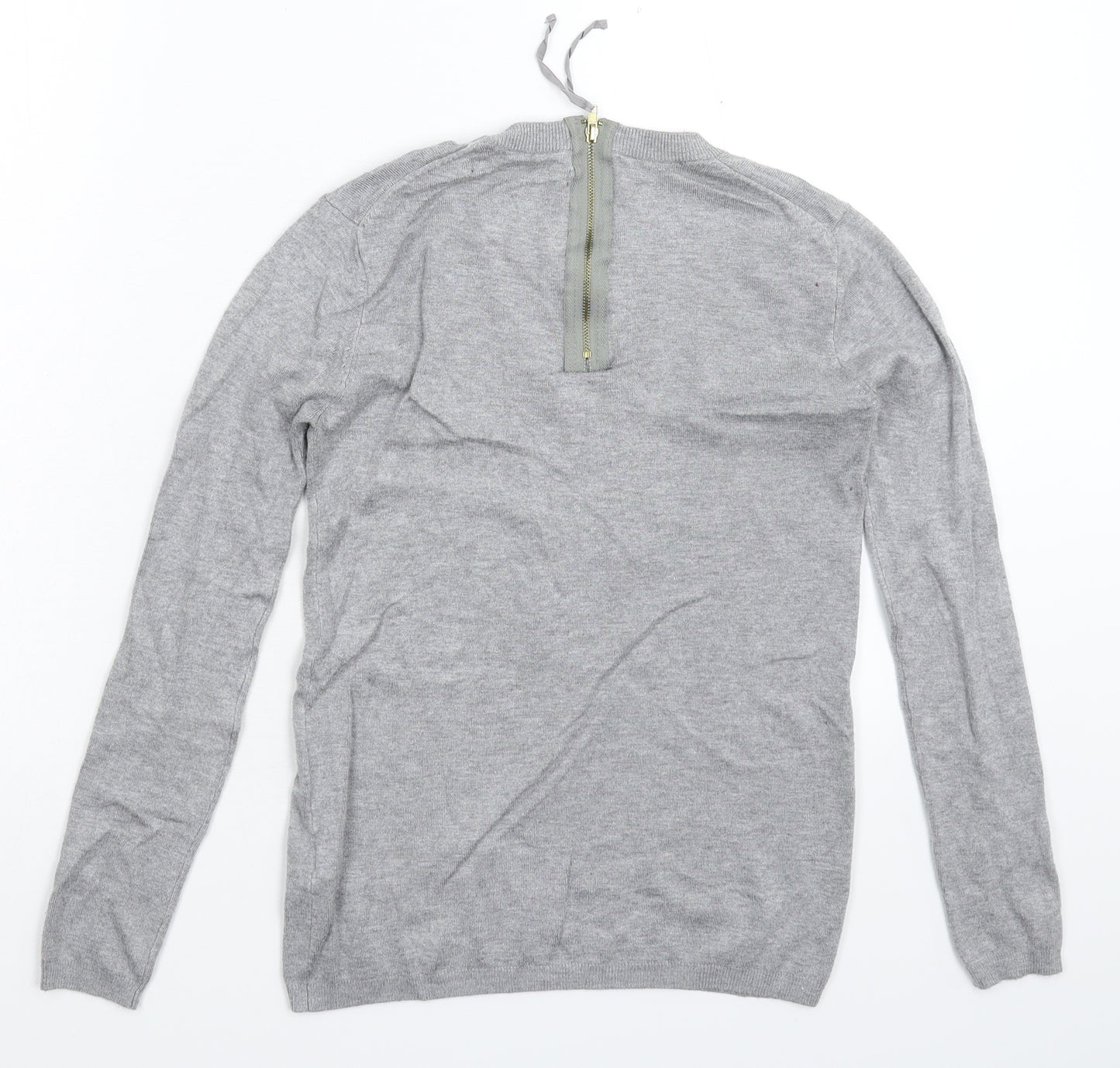Zara Womens Grey  Knit Pullover Jumper Size S