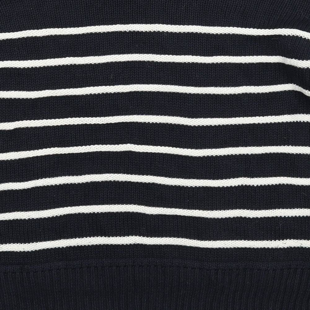 H&M Womens Blue Striped Knit Pullover Jumper Size XS  - Oversized