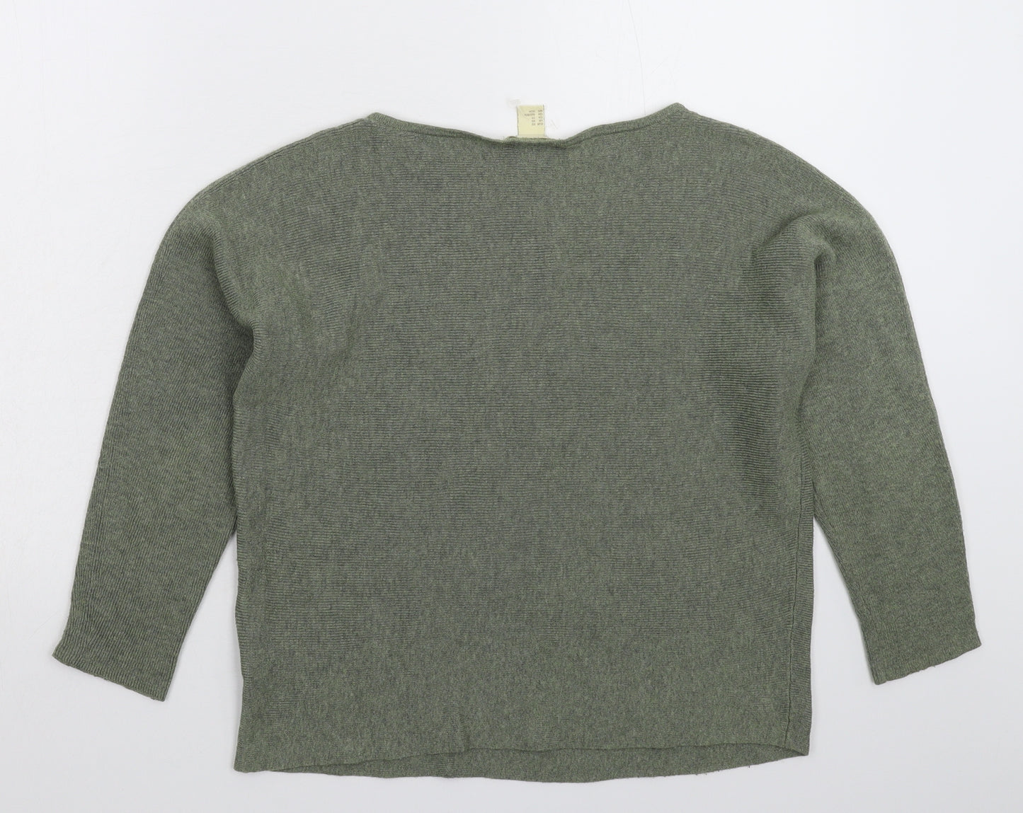H&M Womens Green  Knit Pullover Jumper Size XS