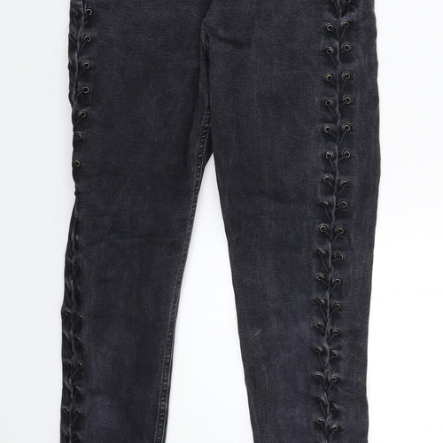Topshop Womens Black  Denim Skinny Jeans Size 28 in L28 in