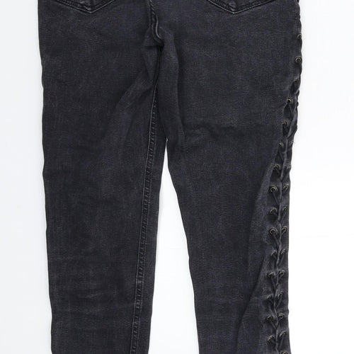 Topshop Womens Black  Denim Skinny Jeans Size 28 in L28 in